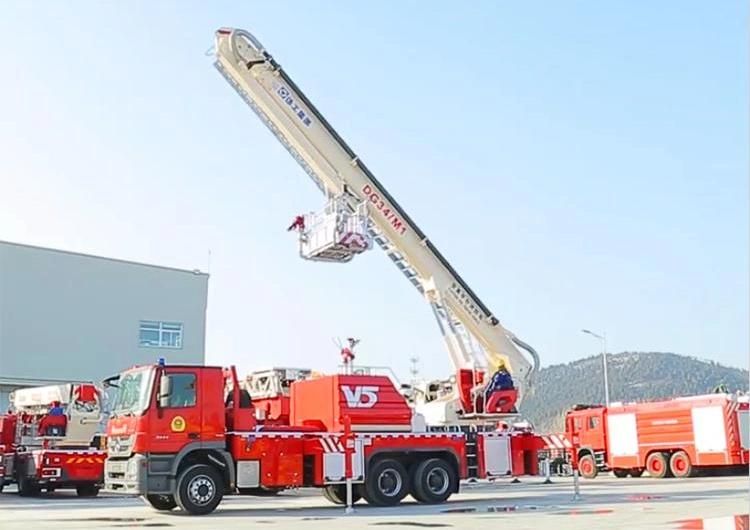 XCMG 34m Aerial Ladder Fire Truck Dg34m1 Fire Fighting Truck with New Fire Engines for Sale