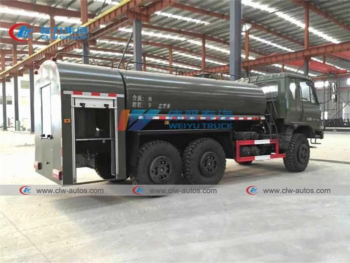 6X6 Dongfeng Water Tank Truck 6*6 Water Truck Military 10cbm Water Tanker Truck
