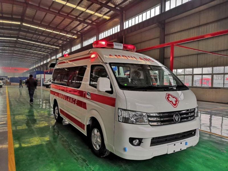 Cheapest China Right Hand Drive Left Hand Foton G7 G9 Diesel or Gasoline Ambulance for Sale