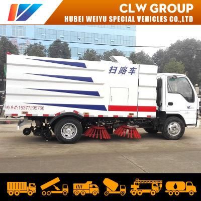 High Efficiency 4 Brushes 3cbm Garbage Tank 5ton Sweeping Truck