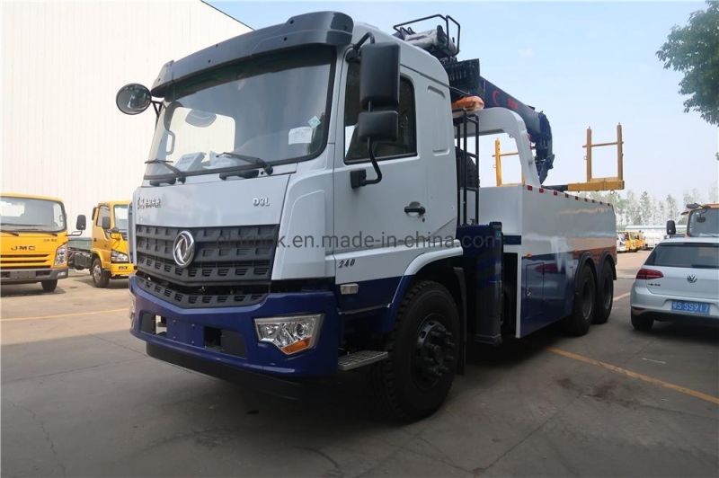 Dongfeng 6X4 20tons Wrecker Tow Road Rescue Tow Wrecker Truck Euro 4 with 8tons 10tons Crane