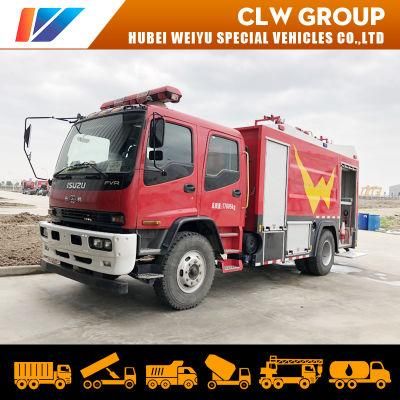 6-Wheel 240HP 7000liter 7cbm Water Tanker Fire Fighter Truck Isuzu 7tons Fire Truck for Airport