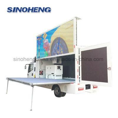 FAW 4X2 Mobile LED Advertising Truck with Hydraulic Screen Lifting Device