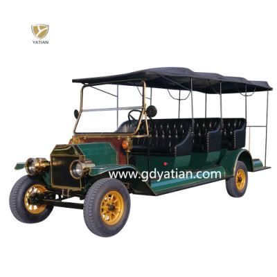 Hot Sale 11 Seater Electric Battery Vintage Car Tourist Shuttle Car