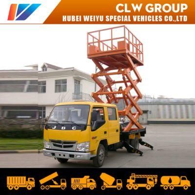 Construction Working 14meter Vertical Lifting Overhead Working Platform Hydraulic Manlift Platform Scissor Lift Truck
