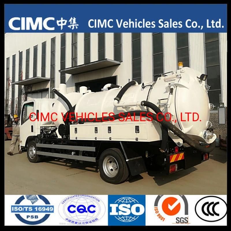 New Isuzu 700p Nqr 4*2 Sewage Suction Vacuum Truck Jetting 5000L