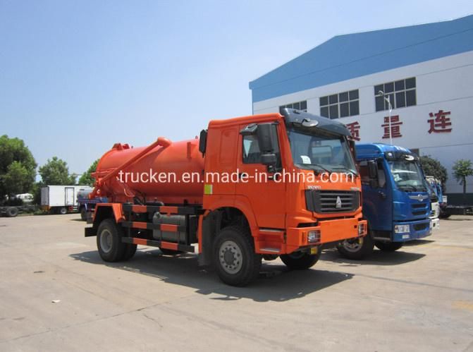 Sinotruk 10m3 10000 Litres Guaranteed 100% Diesel Engine Vacuum Suction Sewer Cleaning Sewage Tanker Truck for Sale