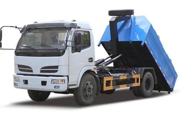 Dongfeng 4*2 8ton 6cbm Detachable Container Type Garbage Truck Hook Arm Lift Garbage Truck