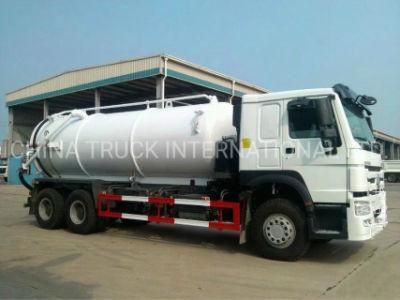 16000 Liters 20ton Sinotruk HOWO 336HP 4X2 Sewage Suction Truck