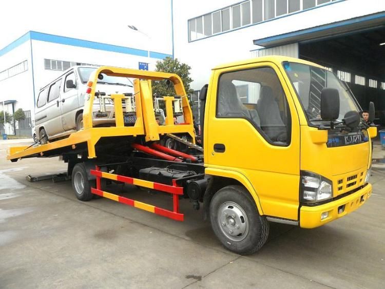 Full Landed Wrecker Tow Recovery Rescue Vehicle Car Lorry Transport Isuzu Flatbed Wrecker Towing Truck 3ton 4ton 5ton