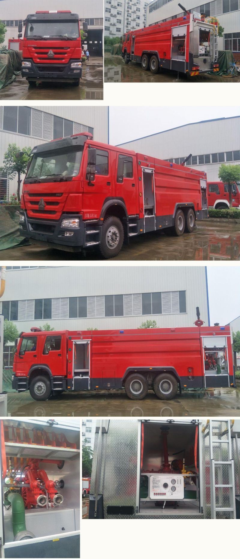 Sinotruck HOWO Heavy Duty 12000liters Water Tanker 4000liter Foam Tanker Fire Fighting Engine