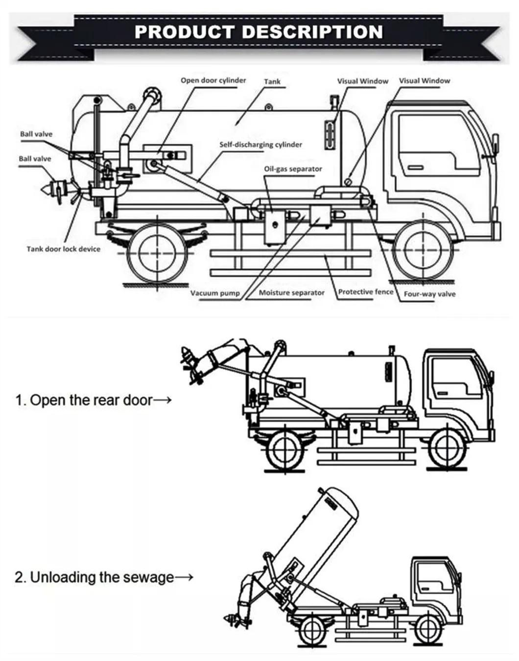 Shacman L3000 6 Wheeler 12000L Italy Bran Water Pump Cesspit Emptier Truck Manufacture