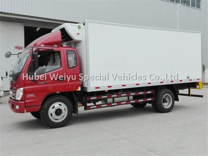 Chinese Famous Brand 4X2 5tons 6tons Refrigerator Freezer Cargo Truck Small Refrigerator Truck