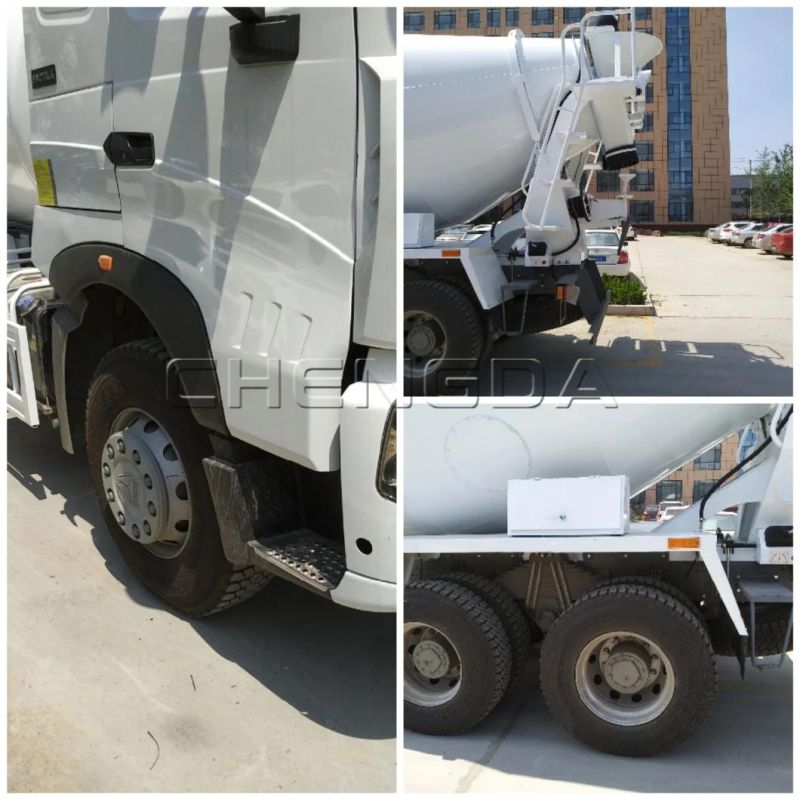 HOWO A7 6X4 White Self Loading Pump Mixer Concrete Truck