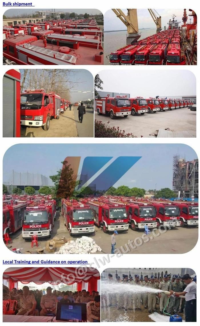 Factory Direct Sale 2000L-3000liters Small Water Fire Engine Vehicle 2-3cbm 2t 3t Fire Fighting Truck to Cambodia