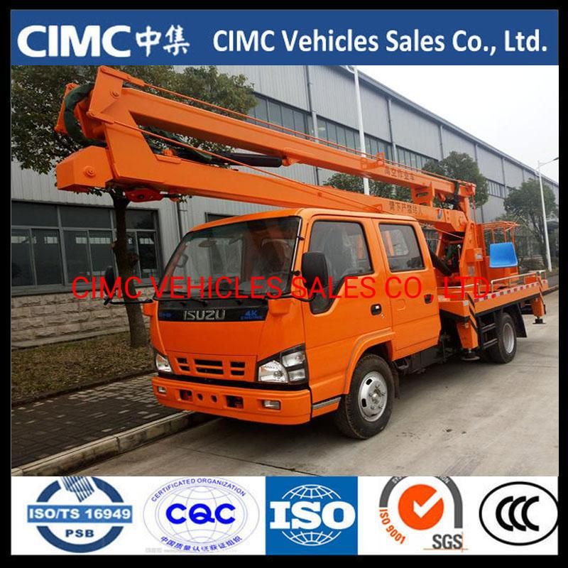 Isuzu Npr Nqr Frr Insulation Telescopic Type Aerial Bucket Boom Truck 35kv