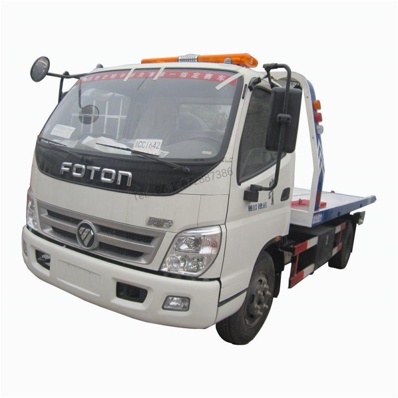 Foton Aoling Flat Bed 3mt 4mt Towing Wrecker Truck in South America