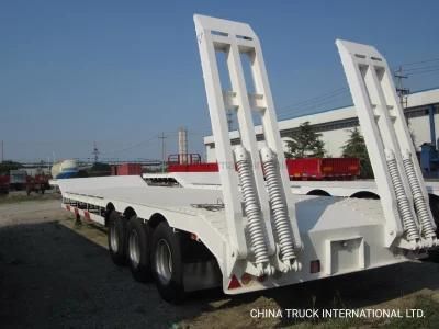 Hydraulic Front Loading Gooseneck Detachable Lowboy Truck Semi Trailer Low Loader