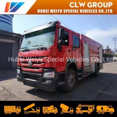 Sinotruk HOWO 4X2 Fire Fighting Equipment 6000 Liter Foam Tank Fire Fighting Truck