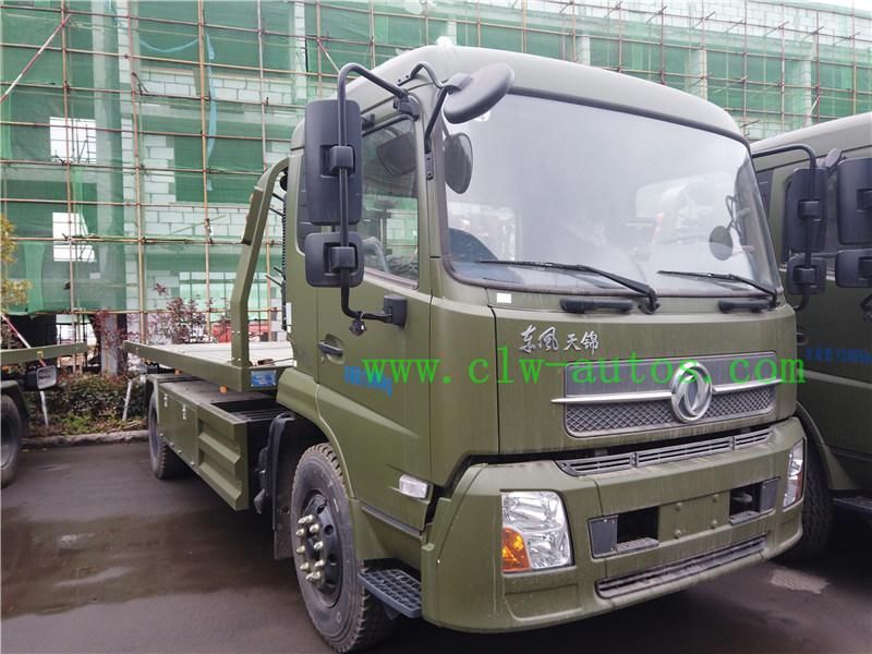Dongfeng Tianjin 140HP 5-7tons Flatbed Wrecker Truck 4X2 Towing and Recovery Truck