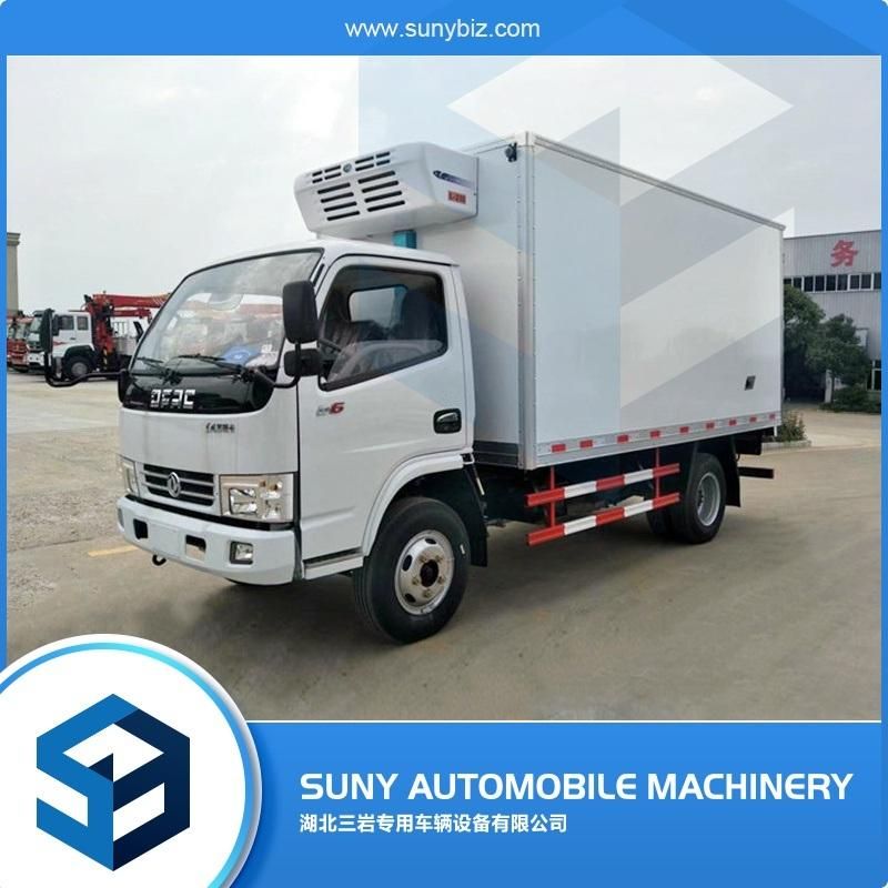 2020 Hot Sale Dongfeng Brand 4X2 Refrigerated Van Food Cargo Truck Mini Refrigerated Van Truck