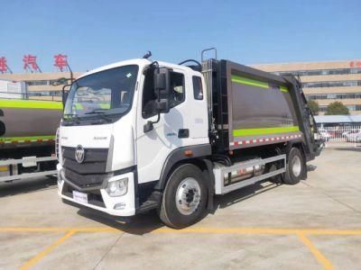 Factory Directly Selling Foton Auman 10m3 12m3 14m3 Capacity Compressed Garbage Truck 10 Ton 12ton Compactor Garbage Truck