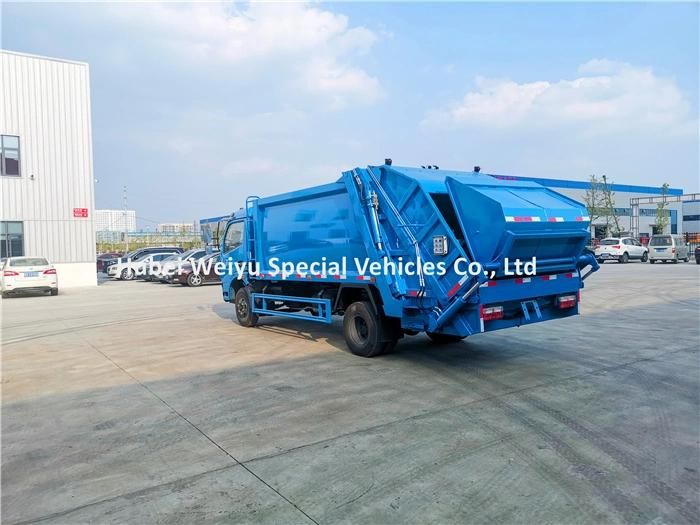 Compressed Garbage Vehicle Dongfeng 5tons 7cbm Rear Loading Garbage Compactor Truck