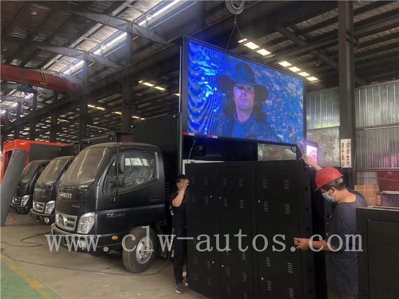 Foton Aumark 4X2 Mobile Digital Advertising Truck P4/P5/P6 LED Screen Full Color Display Truck