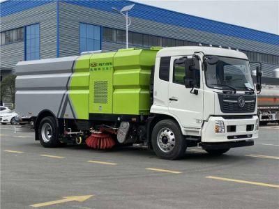 China Dongfeng 10tons Road Washing and Sweeping Vehicle Vacuum Dust Cleaner Vehicle Road Sweeper Truck