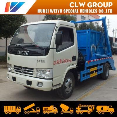 China Truck Dongfeng 4X2 4cbm Swing Arm Garbage Collection Skip Loader Waste Garbage Truck