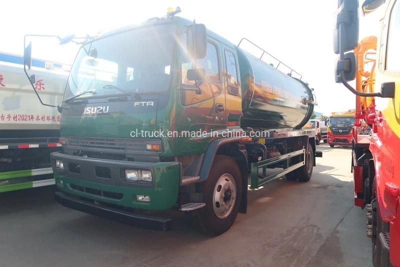 Japan I Suzu Ftr 6 Wheels 10m3 12m3 Vacuum Sewage Suction Truck