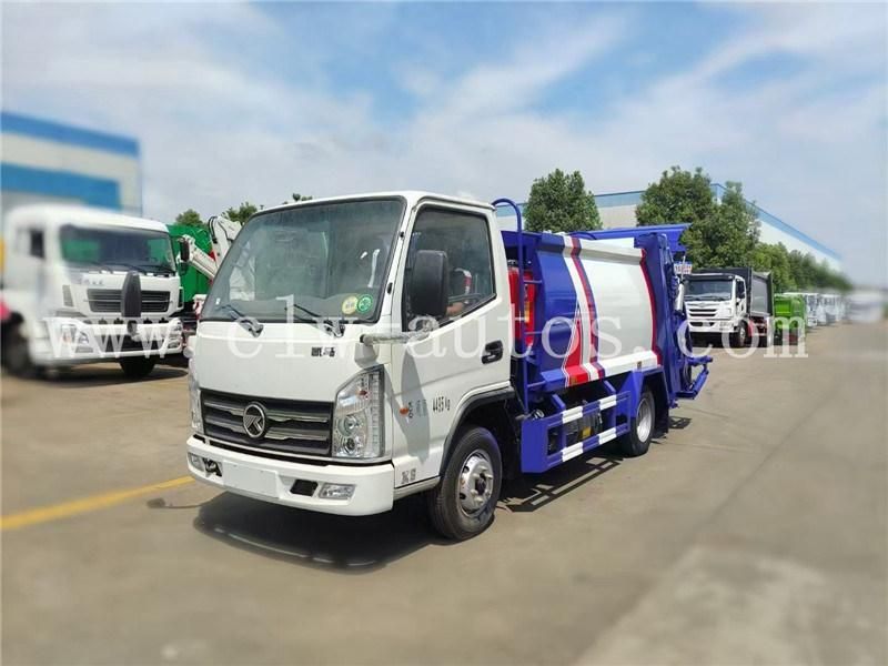 China Brand Kama 5tons 5000liters 5cbm Garbage Compactor Truck Compressed Waste Removal Truck for Environmental Services and Sanitation Services