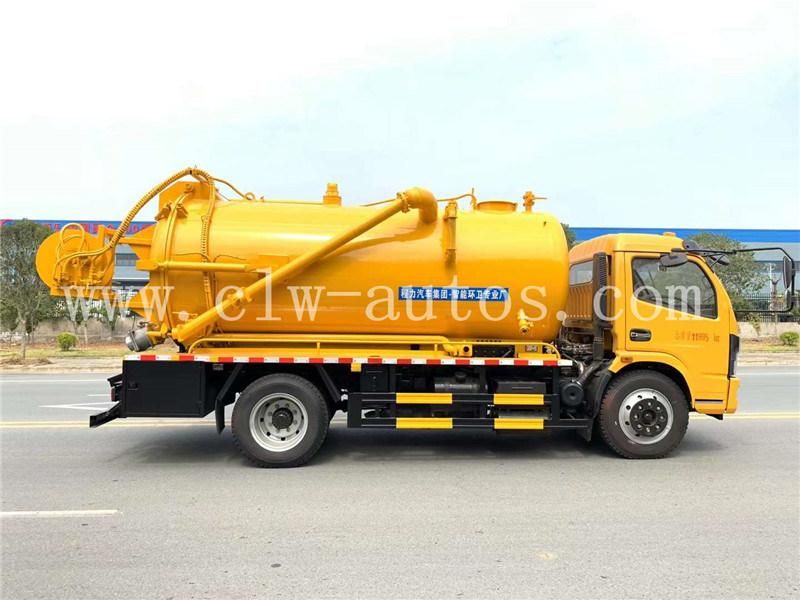 Dongfeng 4X2 Furuika 5000liters 5cbm 5m3 Small Vacuum Sewage Suction Truck Sewer Suction Truck Septic Tank Truck