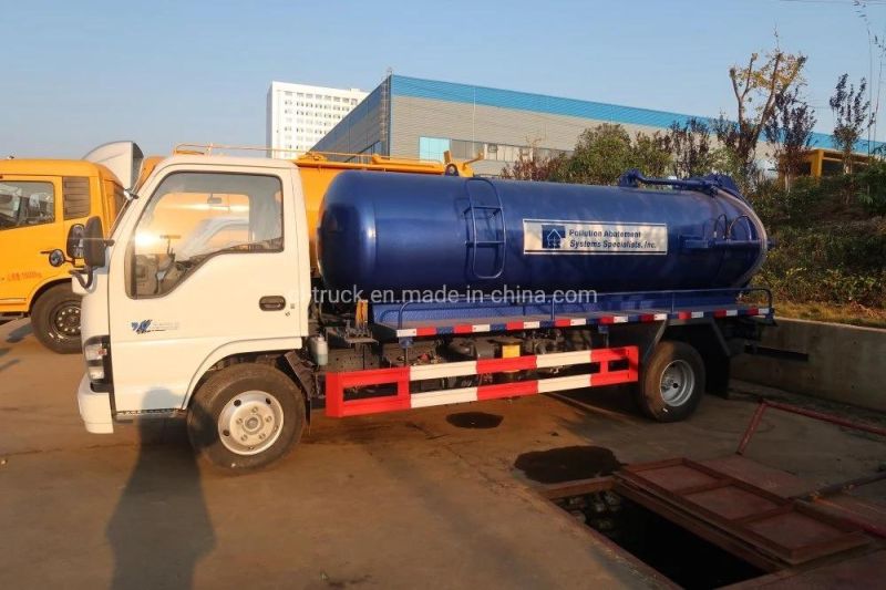 China Best Janpan Brand I Suzu Sewage Treatment Vehicles 5000L 6 Cbm Tanker Mobile Sewage Suction Truck