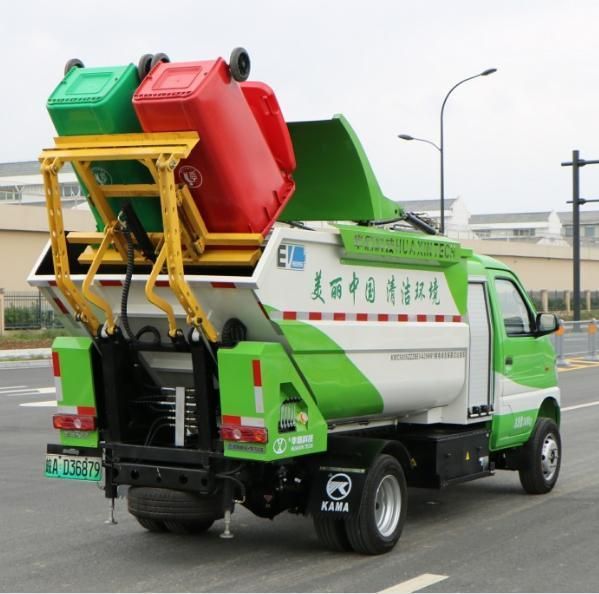 Dongfeng Rear Loading Garbage Compactor Truck The Volume of Garbage Can Is 4 Cbm