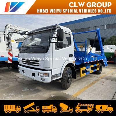 China Dongfeng 6cbm/7cbm/8cbm Sanitation Waste Collection Vehicles 6000L/7000L/8000liters Swing Arm Garbage Truck to South America
