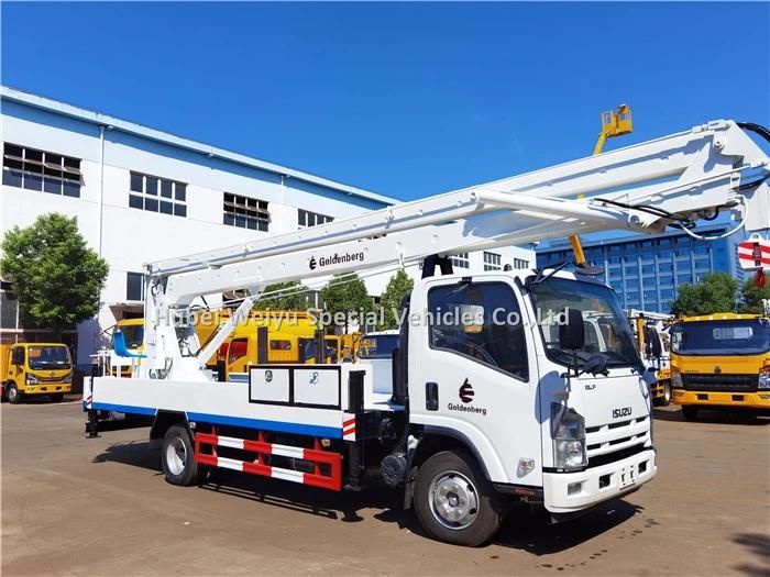 Japan Brand Isuzu 22 Meters Man Lift Aerial Platform Working Truck Cherry Picker High Altitude Operation Truck