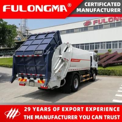 Fulongma Liquid Natural Gas Vehicle Rear Loading Garbage Compression Trucks