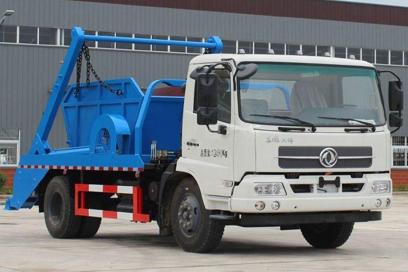 China Truck Dongfeng 4X2 12cbm Swing Arm Garbage Collection Skip Loader Waste Garbage Truck