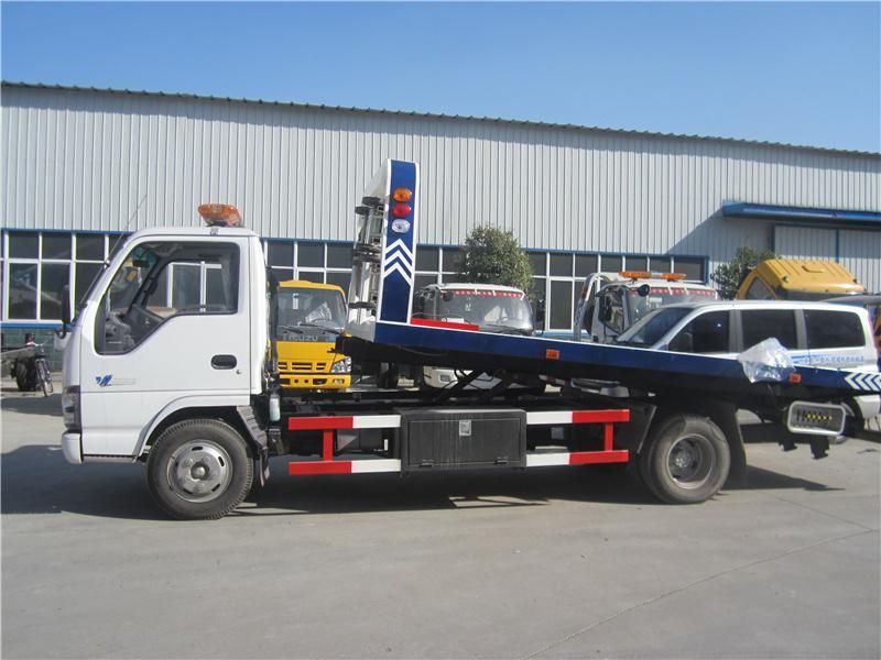 Good Quality 100p Mini 3tons 4tons Flat Bed Wrecker Truck for Isuzu