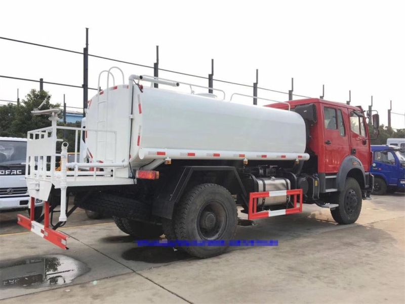 Good Quality Beiben 4X4 4X2 Type 10000liters 12000liters Water Tank Truck for Sale