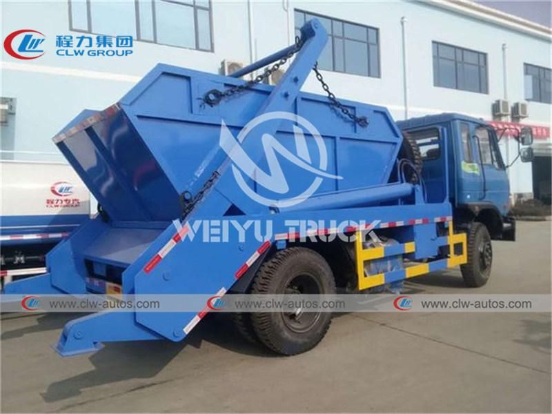 China Truck Dongfeng 4X2 4cbm Swing Arm Garbage Collection Skip Loader Waste Garbage Truck