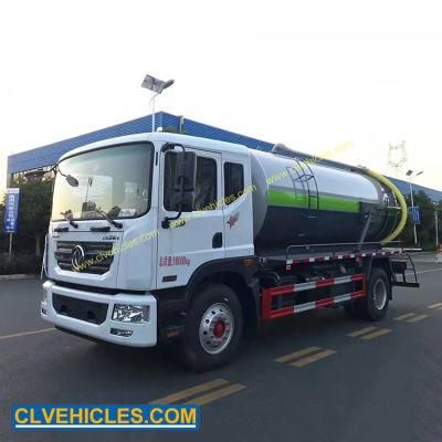 Dongfeng 6 Wheels Toilet Suction Truck 12000L 10 Wheels 260HP Septic Tanker Truck