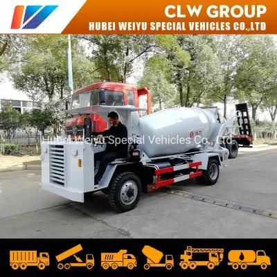 China Mini 4-Wheels Cement Transport Motor Vehicle 1cbm 2cbm 3cbm Concrete Mixer Truck on Sale