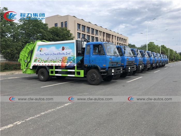 Dongfeng Diesel Garbage Truck China 8cbm/10cbm/12cbm/14cbm/15cbm Compactor Garbage Truck