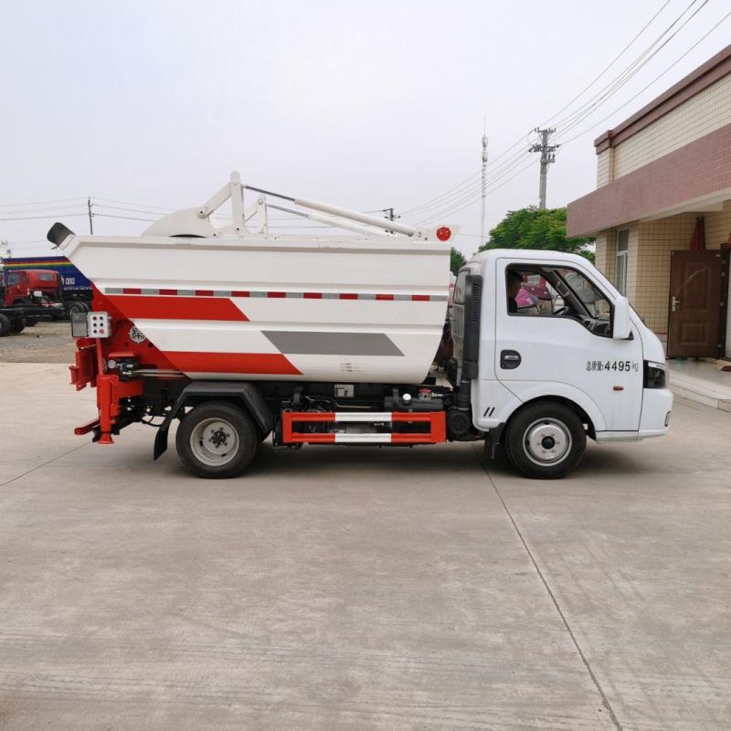 Dongfeng Rear Loading Garbage Compactor Truck The Volume of Garbage Can Is 4 Cbm