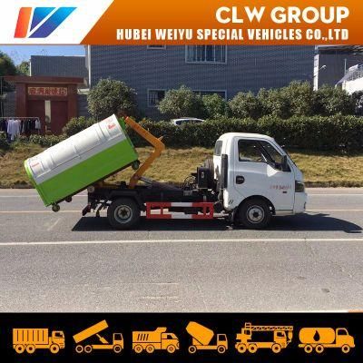 3cbm Mini Dongfeng Swing Arm Garbage Container Truck
