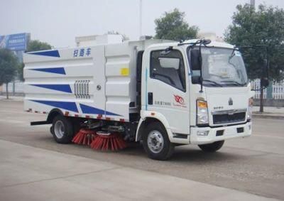 HOWO 4X2 Left Hand Drive Vacuum Street Sweeper Road Cleaning Truck