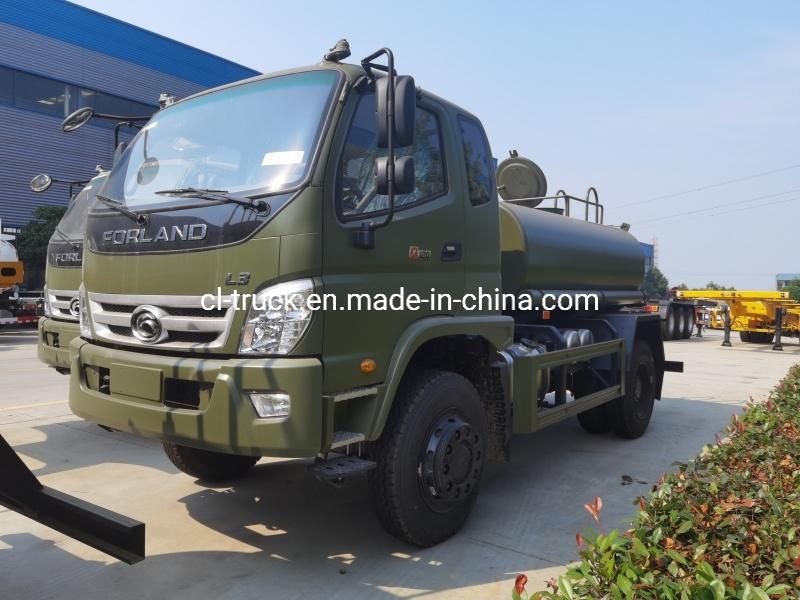 Foton Forland 4X4 Full Drive Yuchai Engine Water Tank Truck 5000liters 6000liters