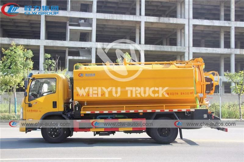 Dongfeng Furuicar 3000liters Water Tank 5000liters Sewage Tank High Pressure Jetting Vacuum Sewage Suction Truck Septic Tank Truck